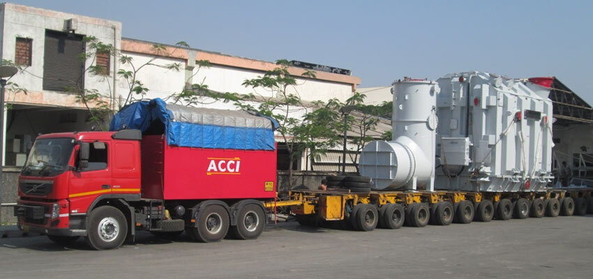1200 kV autotransformer manufactured by T&R (India) Ltd is on its way to Bina 0060e62cf7c869b03300254ca743ee3c