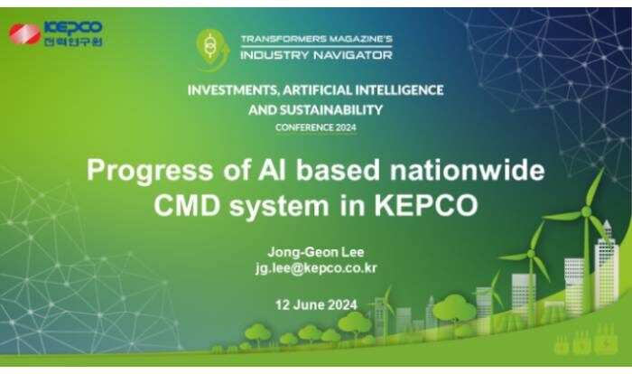 Dr. Jong-Geon Lee, KEPCO: A progress of AI based nationwide condition monitoring and diagnosis system in KEPCO