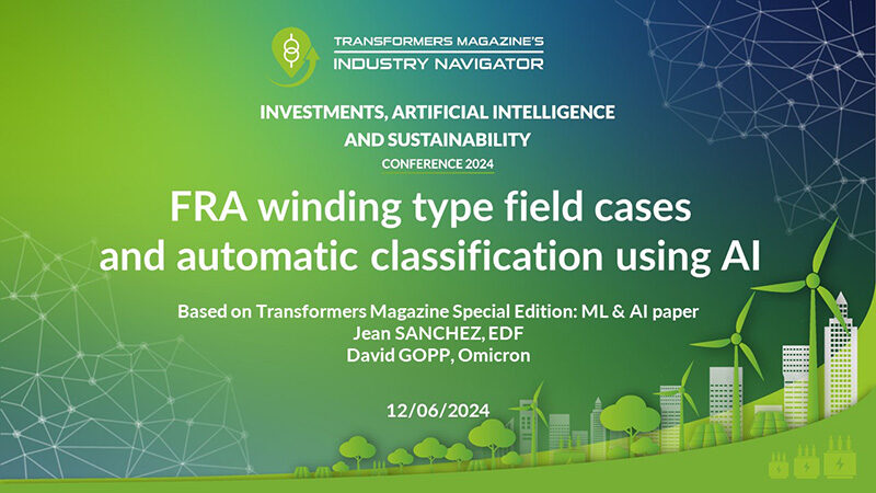 Jean Sanchez, EDF / David Gopp: FRA winding type field cases and automatic classification using AI