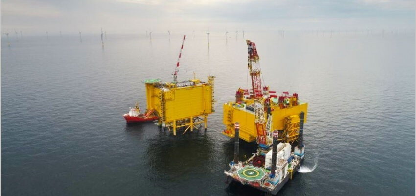 DolWin3 offshore converter station installed in the North Sea