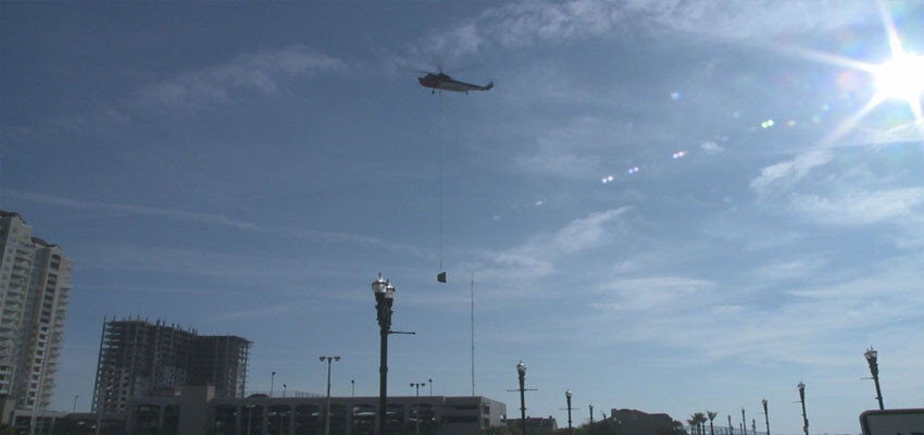 Chopper delivers JEA transformer to Liberty Street