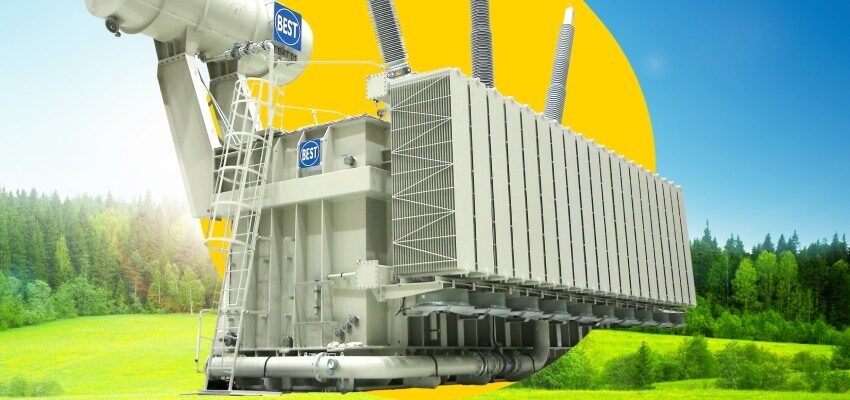 Environmentally friendly power transformer with ester oil
