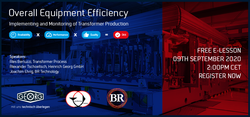 TA: E-lesson Implementing and Monitoring Overall Equipment Efficiency of Transformers – available on demand! Implementing and Monitoring Overall Equipment Efficiency of Transformers