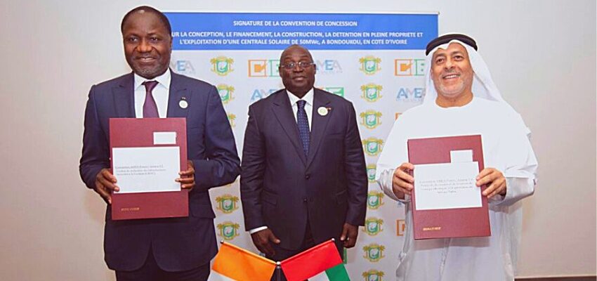 Ivory Coast to get first large solar PV plant AMEA Power contract signing with Ivory Coast