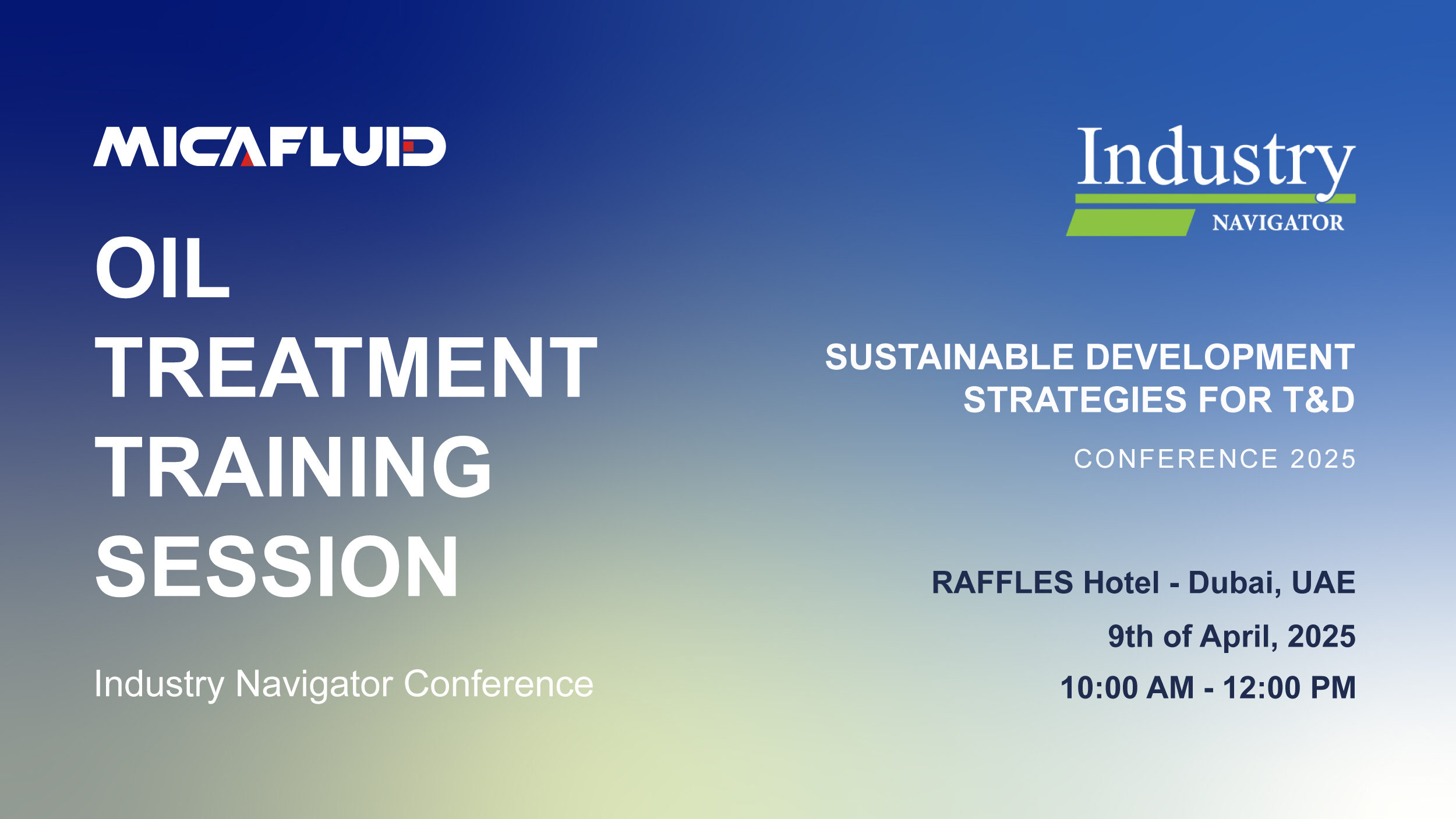 Oil Treatment Training Session at the Industry Navigator Conference