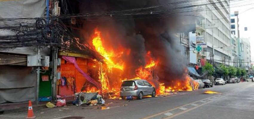 Fire hits Bangkok’s Sampeng market Bangkok fire
