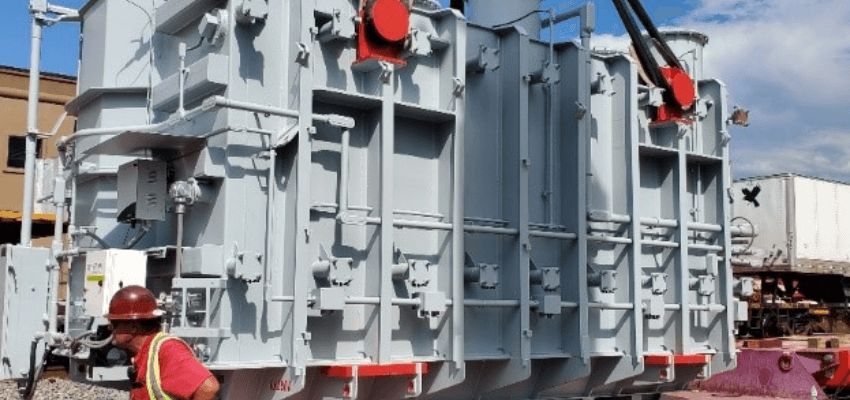 Large transformer by Virginia Transformer for Beaches Energy Beaches Energy Virginia Transformer