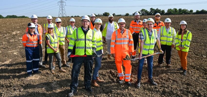 Work begins on new substations in Bedfordshire Breaking the ground at Biggleswade for new electricity infrastructure