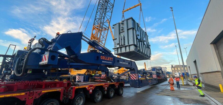 Two transformers transported to Kintore Collett & Sons - Two Transformers for Leylodge, Kintore, Scotland