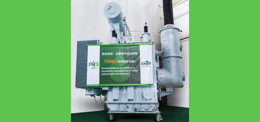 First natural-ester-filled 750 kV transformer successfully tested FR3 CHINT 750kV Transformer