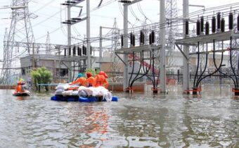 a flooded substation