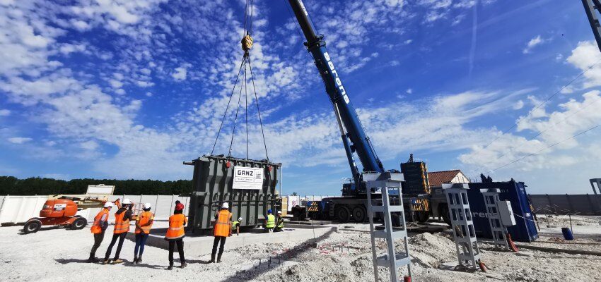Ganz deliveres new transformer to a wind farm in France Ganz Transformers and Electric Rotating Machines Volkswind
