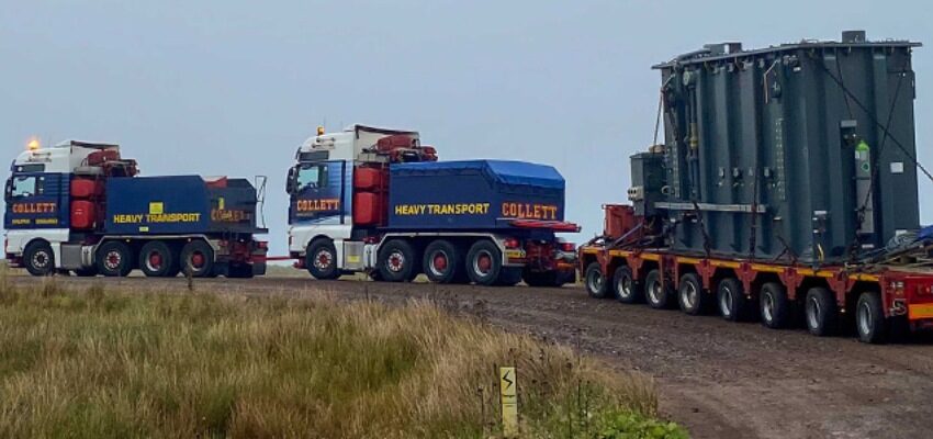 Glassford Bridge challenge for 80 T transformer Harting-Rig-Transformer-Delivery Collett