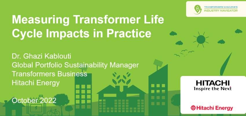 Hitachi Energy presentation II: Measuring Transformer Life Cycle Impacts in Practice Hitachi Energy II illustration - 850 x 400