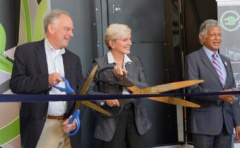 Kaine Granholm Jain Ribbon cutting