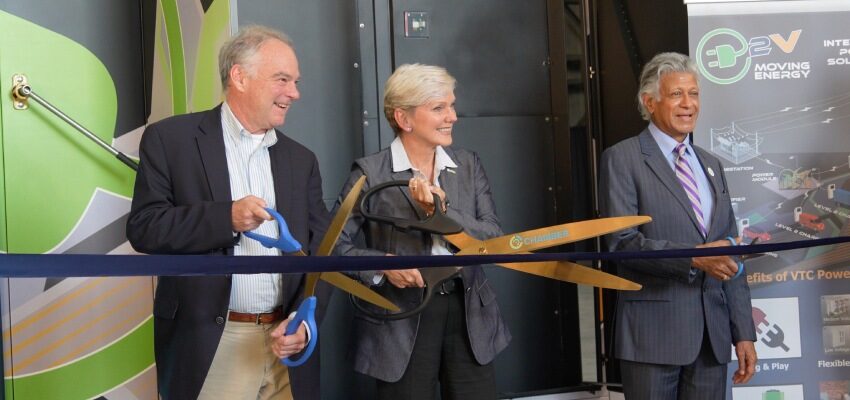 Virginia Transformer to construct EV charging production lines Kaine Granholm Jain Ribbon cutting
