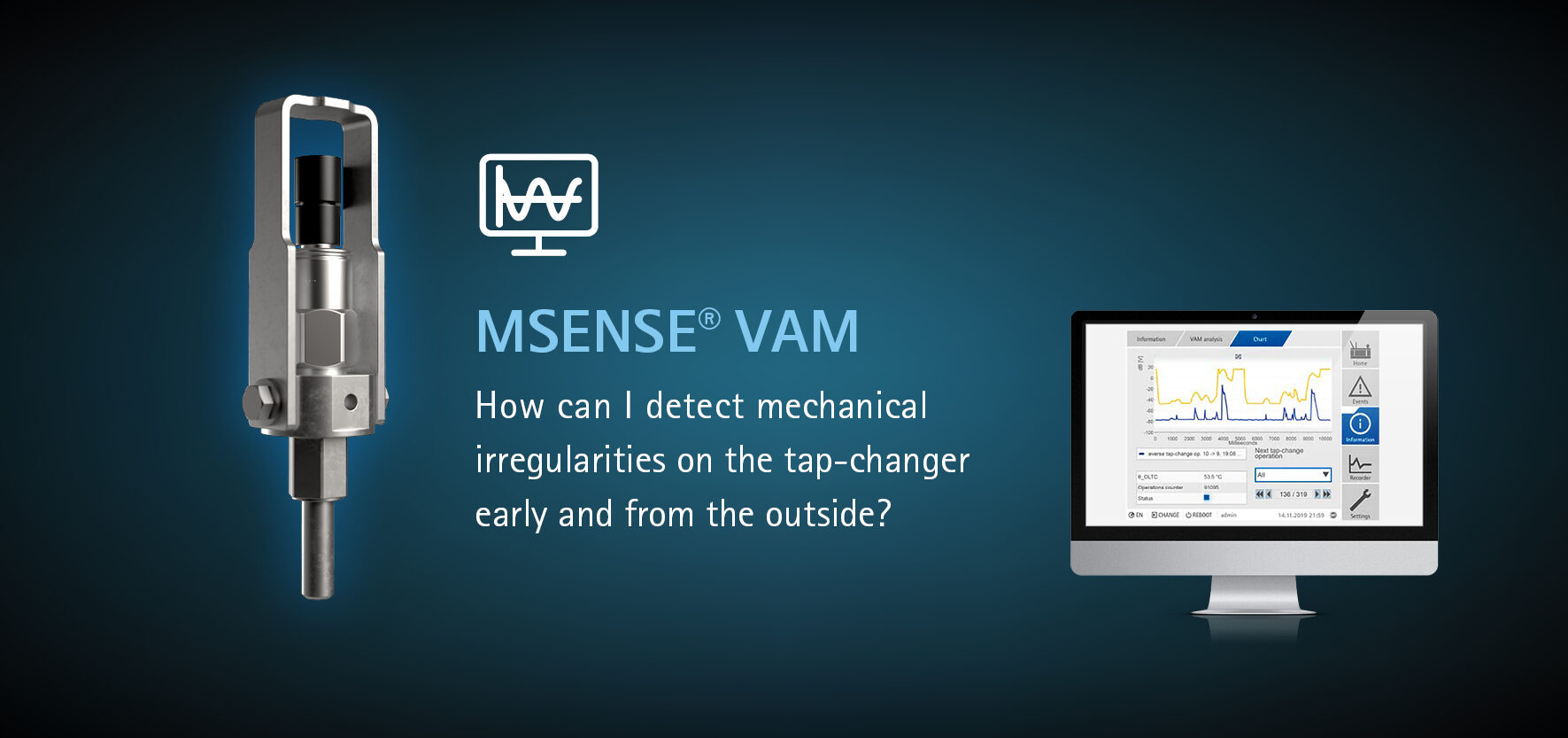 Vibroacoustic Monitoring of On-Load Tap-Changers MR Sensorik Transformers Magazine VAM 850x400px_mit Monitor