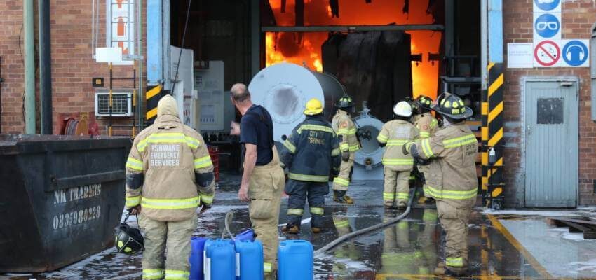 Fire at SGB Smit – Power Matla transformer factory Pretoria West 850x400