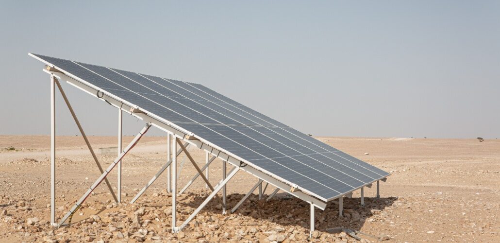 Progress in building the Manah solar project Progress in building the Manah solar project