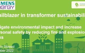 Siemens Energy presentation II: Trailblazer in transformer sustainability – Mitigate environmental impact and increase personal safety by reducing fire and explosion risks Siemens Energy II illustration - 850 x 400