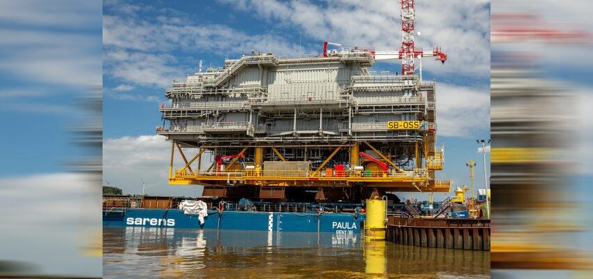 Saint-Brieuc offshore substation ready for installation Smulders Saint-Brieuc offshore substation