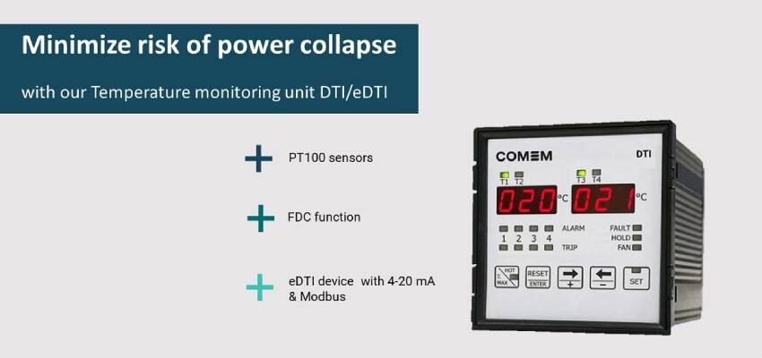 Temperature monitoring units for dry-type transformer Temperature monitoring - Comem advertorial