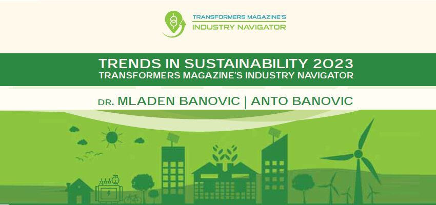 Trends in sustainability – Transformers Magazine’s Industry Navigator report 2023 Trends in sustainability - large illustration - 850 x 400 px illustration