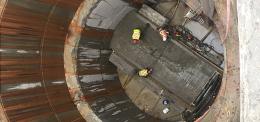 National Grid tunnels under Buffalo River