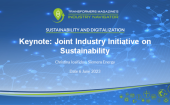 Christina Iosifidou, Siemens Energy, Keynote: JOINT INDUSTRY INITIATIVE ON SUSTAINABILITY Siemens Energy Christina Iosifidou