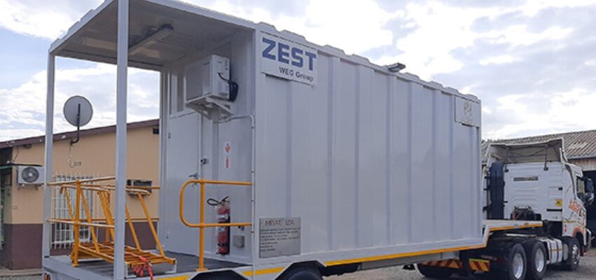 New mobile switching station for Mozambique Zest WEG mobile switching station