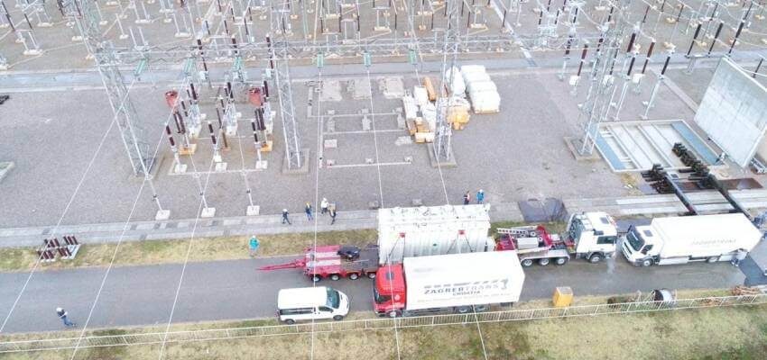 200 MVAr可变并联电抗器装配在Melina变电站 air view Siemens