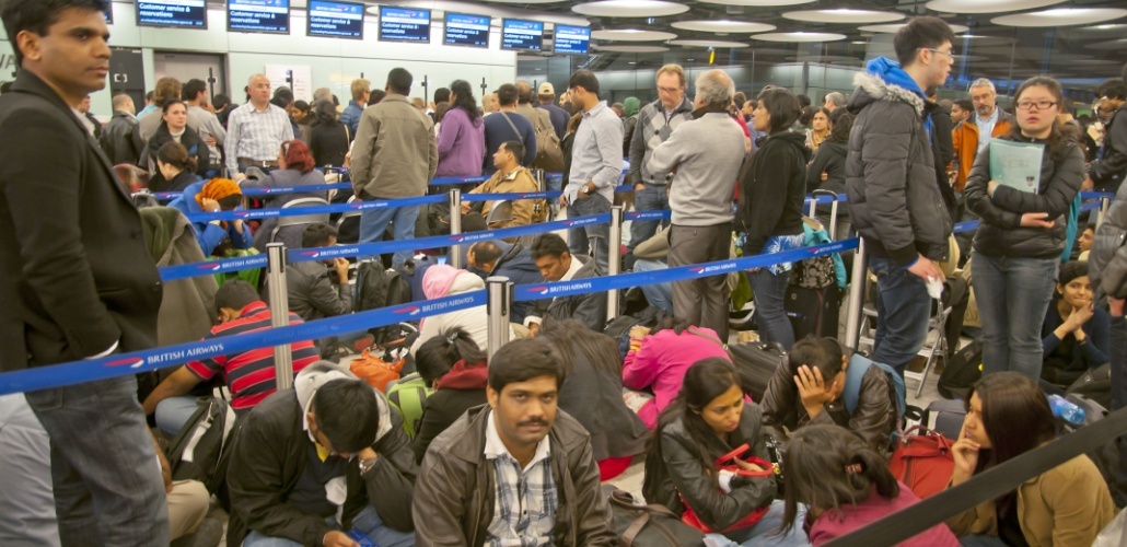 Chaos at Heathrow due to substation fire busy airport