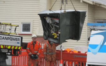 damaged transformer