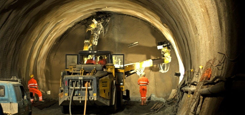 Exploded transformer causes fire in a tunnel under construction