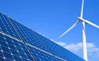 solar panel and wind turbine