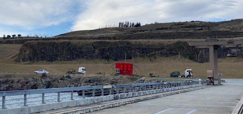 A new 96 T transformer delivered to Clyde Dam Transformer Contact Energ