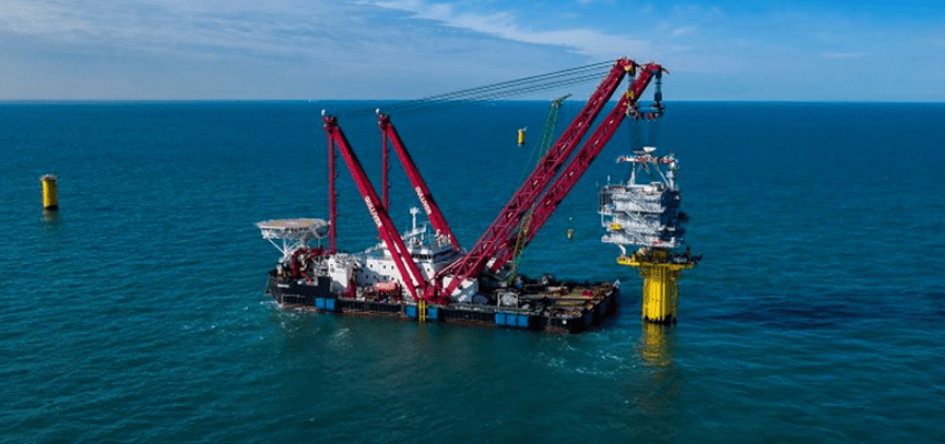 Record installation time of two 487 MW offshore substations Offshore substation