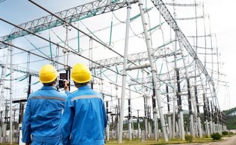 substation and workers
