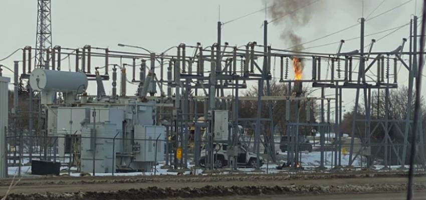 SUV hits transformer, knocks out power substation fire
