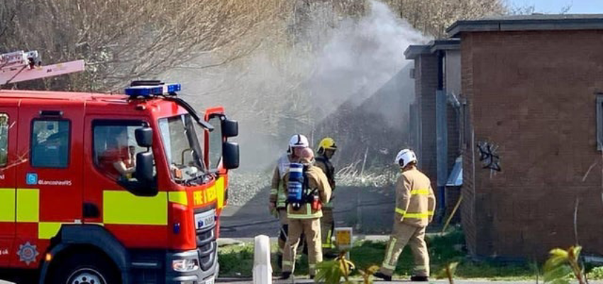 Substation fire causes loss of power in Blackpool Substation fire