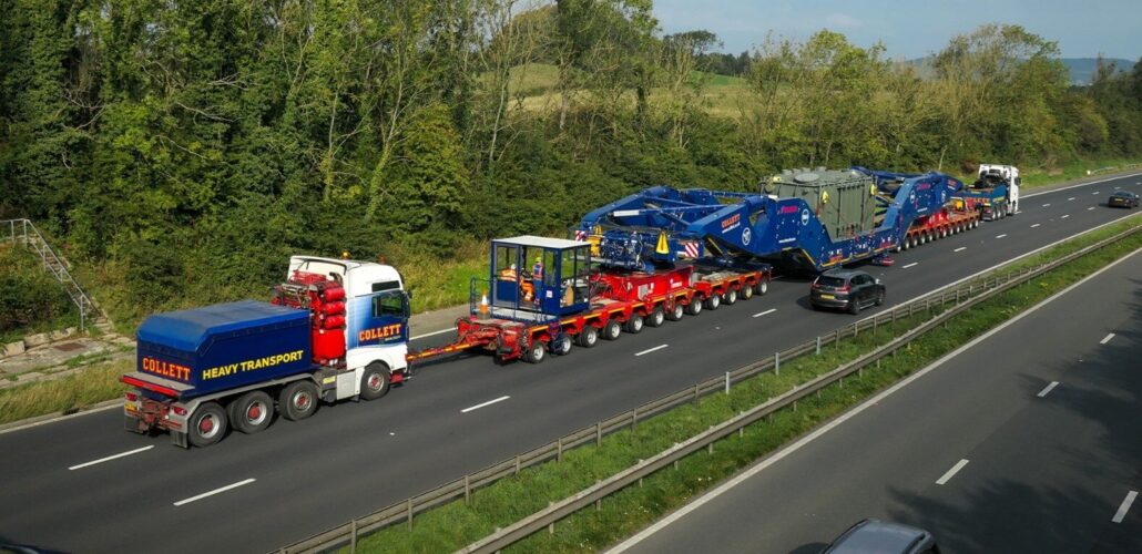 Collett & Sons hauls 198Te transformer to Scotland transformer transport Collett & Sons