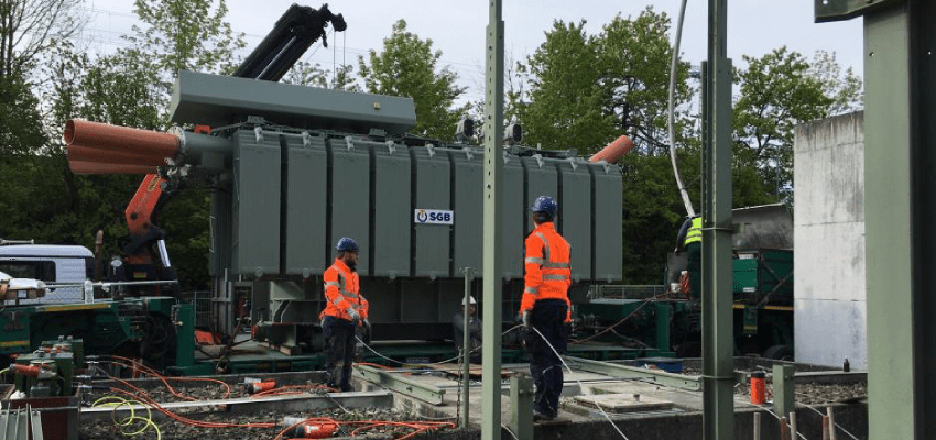 66 t transformer delivered for Kaufering substation LEW Verteilnetz